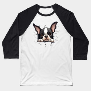 Baby French Bulldog Peeking Baseball T-Shirt